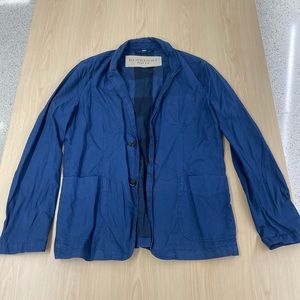 Burberry Brit Mens Large Blue Buttoned Jacket